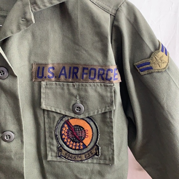 True Vintage Women’s OD Green Uniform Blouse - Picture 3 of 8